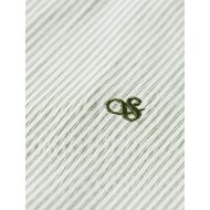 Picture of SCOTCH&SODA MEN'S SEASONAL CORE STRIPED OXFORD REGULAR-FIT SHIRT IN DARK GREEN 3