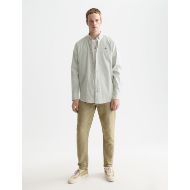 Picture of SCOTCH&SODA MEN'S SEASONAL CORE STRIPED OXFORD REGULAR-FIT SHIRT IN DARK GREEN 7