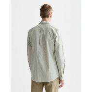 Picture of SCOTCH&SODA MEN'S SEASONAL CORE STRIPED OXFORD REGULAR-FIT SHIRT IN DARK GREEN 5