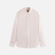 Picture of SCOTCH&SODA MEN'S STRIPED LINEN REGULAR-FIT SHIRT IN WHITE/PASTEL 1