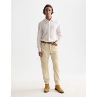 Picture of SCOTCH&SODA MEN'S STRIPED LINEN REGULAR-FIT SHIRT IN WHITE/PASTEL 7