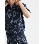 Picture of SCOTCH&SODA WOMEN'S JACQUARD SHORT SLEEVE PULLOVER IN COSMIC SKY 6