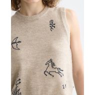 Снимка на SCOTCH&SODA ДАМСКИ ПЛЕТЕН ТОП С БРОДЕРИЯ В БЕЖОВО 6