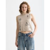 Снимка на SCOTCH&SODA ДАМСКИ ПЛЕТЕН ТОП С БРОДЕРИЯ В БЕЖОВО 4