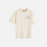 Picture of SCOTCH&SODA WOMEN'S WASHED ARTWORK LOOSE T-SHIRT IN EGGNOG 1