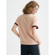 Picture of SCOTCH&SODA WOMEN'S EMBROIDERED RINGER REGULAR FIT T-SHIRT IN ROSE DUST 5