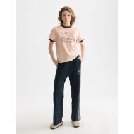 Picture of SCOTCH&SODA WOMEN'S EMBROIDERED RINGER REGULAR FIT T-SHIRT IN ROSE DUST 7
