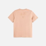 Picture of SCOTCH&SODA WOMEN'S REGULAR FIT T-SHIRT WITH FLOCK PRINT IN ROSE DUST 2