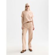 Picture of SCOTCH&SODA WOMEN'S REGULAR FIT T-SHIRT WITH FLOCK PRINT IN ROSE DUST 7