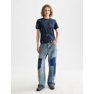 Picture of SCOTCH&SODA WOMEN'S PRINTED REGULAR FIT T-SHIRT IN CARBON 7