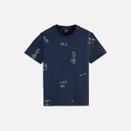Picture of SCOTCH&SODA WOMEN'S PRINTED REGULAR FIT T-SHIRT IN CARBON 1