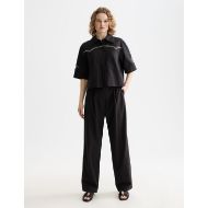 Picture of SCOTCH&SODA WOMEN'S BOXY SHORT SLEEVE SHIRT IN METEORITE 7