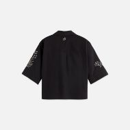 Picture of SCOTCH&SODA WOMEN'S BOXY SHORT SLEEVE SHIRT IN METEORITE 2