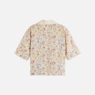 Picture of SCOTCH&SODA WOMEN'S PRINTED SHORT SLEEVE SHIRT IN COSMIC SKY EGGNOG 2