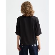 Picture of SCOTCH&SODA WOMEN'S 40 YEARS EMBROIDERED SHORT SLEEVE SHIRT IN METEORITE 5
