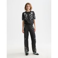 Picture of SCOTCH&SODA WOMEN'S 40 YEARS JACQUARD SHORT SLEEVE PULLOVER IN METEORITE 7