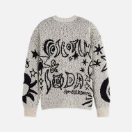 Picture of SCOTCH&SODA WOMEN'S JACQUARD MOTIF OVERSIZED PULLOVER IN EGGNOG 2