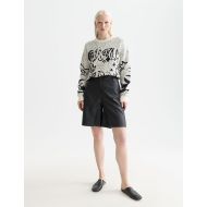 Picture of SCOTCH&SODA WOMEN'S JACQUARD MOTIF OVERSIZED PULLOVER IN EGGNOG 7