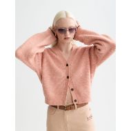 Picture of SCOTCH&SODA WOMEN'S FUZZY RELAXED CARDIGAN IN CANYON CLAY MELANGE 6