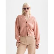 Picture of SCOTCH&SODA WOMEN'S FUZZY RELAXED CARDIGAN IN CANYON CLAY MELANGE 4
