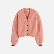Picture of SCOTCH&SODA WOMEN'S FUZZY RELAXED CARDIGAN IN CANYON CLAY MELANGE 1