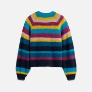 Picture of SCOTCH&SODA WOMEN'S STRIPED OVERSIZED PULLOVER IN EL COSMICO STRIPE DEEP LAGOON 2