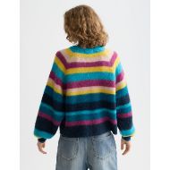 Picture of SCOTCH&SODA WOMEN'S STRIPED OVERSIZED PULLOVER IN EL COSMICO STRIPE DEEP LAGOON 5