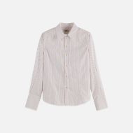 Picture of SCOTCH&SODA WOMEN'S REGULAR FIT POPLIN SHIRT IN MICRO STRIPE 1
