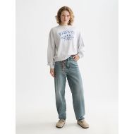 Picture of SCOTCH&SODA WOMEN'S DENIM GRAPHIC OVERSIZED FIT SWEATSHIRT IN GREY MELANGE 7