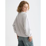 Picture of SCOTCH&SODA WOMEN'S DENIM GRAPHIC OVERSIZED FIT SWEATSHIRT IN GREY MELANGE 5
