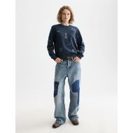 Picture of SCOTCH&SODA WOMEN'S EMBROIDERED REGULAR FIT SWEATSHIRT IN CARBON 7