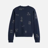Picture of SCOTCH&SODA WOMEN'S EMBROIDERED REGULAR FIT SWEATSHIRT IN CARBON 2