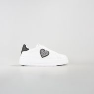 Picture of LOVE MOSCHINO WOMEN'S SNEAKERS ECLIPSE CRYSTAL STRASS IN WHITE/BLACK 1