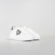 Picture of LOVE MOSCHINO WOMEN'S SNEAKERS ECLIPSE CRYSTAL STRASS IN WHITE/BLACK 2