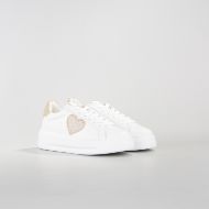 Picture of LOVE MOSCHINO WOMEN'S SNEAKERS ECLIPSE CRYSTAL STRASS IN WHITE/BEIGE 2