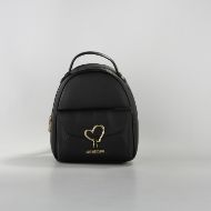 Picture of LOVE MOSCHINO WOMEN'S BACKPACK HEART TURNLOCK IN BLACK 1
