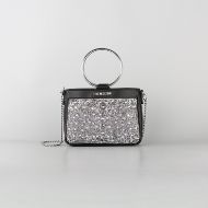 Picture of LOVE MOSCHINO WOMEN'S HANDBAG GLIMMER IN BLACK 1