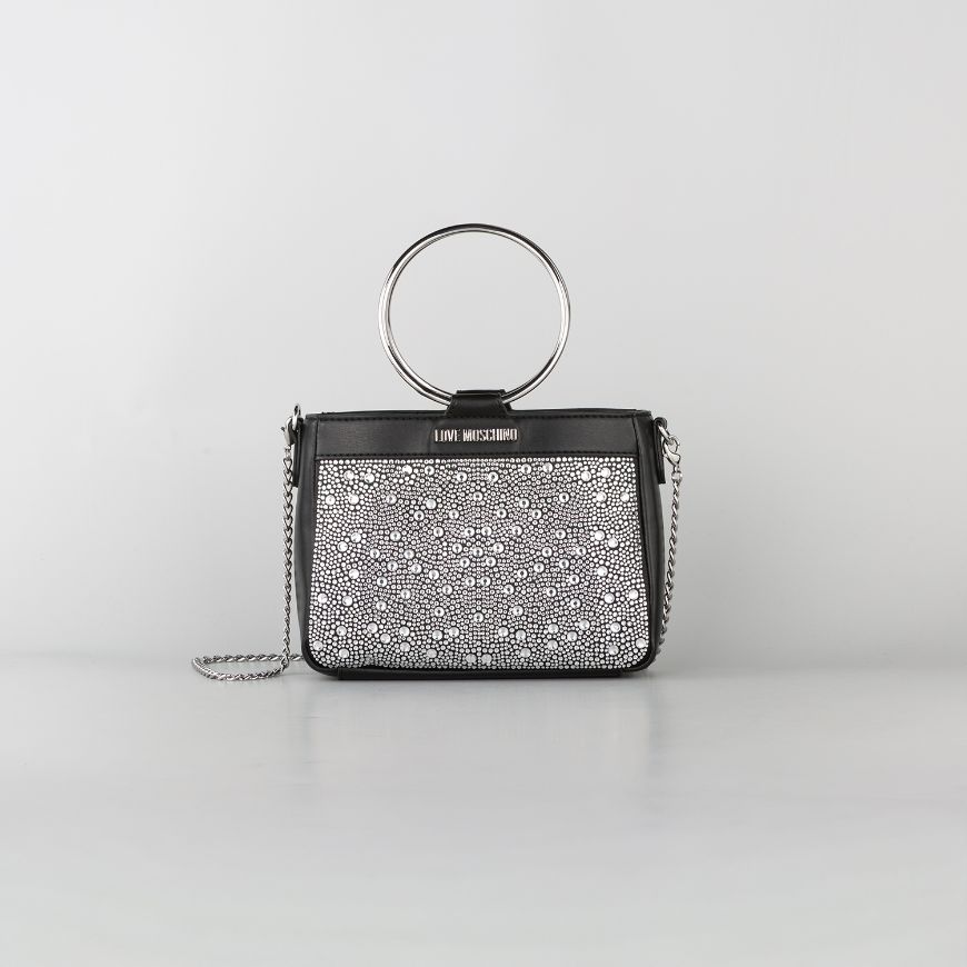 Picture of LOVE MOSCHINO WOMEN'S HANDBAG GLIMMER IN BLACK