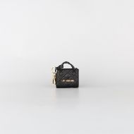 Picture of LOVE MOSCHINO WOMEN'S QUILTED KEYCHAIN IN BLACK 1