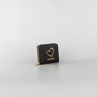 Picture of LOVE MOSCHINO WOMEN'S SMALL WALLET HEART TURNLOCK IN BLACK 2