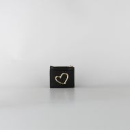 Picture of LOVE MOSCHINO WOMEN'S CARDHOLDER HEART TURNLOCK IN BLACK 1