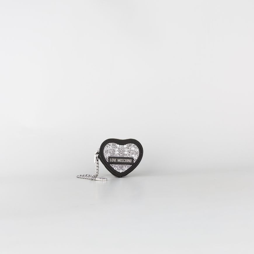 Picture of LOVE MOSCHINO WOMEN'S COIN CASE GLIMMER IN BLACK