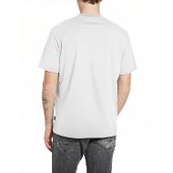Picture of REPLAY MEN'S DENIM GOODS PRINT T-SHIRT IN NATURAL WHITE 2