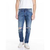 Picture of REPLAY MEN'S WILLBI REGULAR FIT JEANS 12 OZ RED CAST INDIGO COMFORT IN MEDIUM BLUE 1
