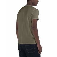 Picture of REPLAY MEN'S COTTON CREW-NECK T-SHIRT IN TUNDRA GREEN 2