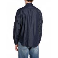 Picture of REPLAY MEN'S COTTON DENIM SHIRT WITH POCKETS IN DARK BLUE 2