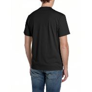 Picture of REPLAY MEN'S JERSEY T-SHIRT WITH REPLAY PRINT IN BLACK 2