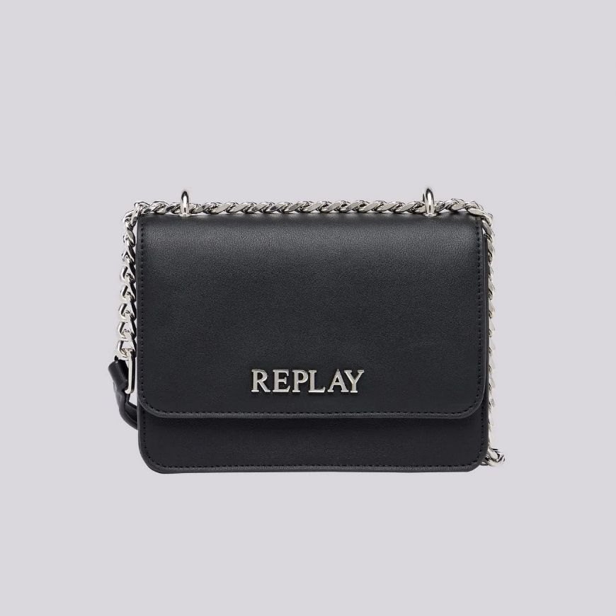 Снимка на REPLAY ДАМСКА ЧАНТА ЗА РАМО CROSSBODY BAG WITH CHAIN В ЧЕРНО