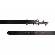 Picture of REPLAY WOMEN'S REPLAY BUCKLE PULL-UP LEATHER BELT IN BLACK 2