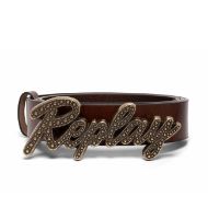 Picture of REPLAY WOMEN'S REPLAY BUCKLE PULL-UP LEATHER BELT IN PARTRIDGE 1